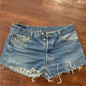 Levi's 501 jean cutoff shorts waist size 36